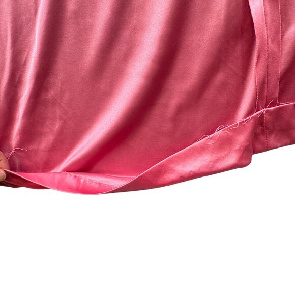 VTG 70s Maxi Dress Sz M Pink Edwardian Boho Prairie Cottagecore Lace Prom Hippie - Picture 16 of 16